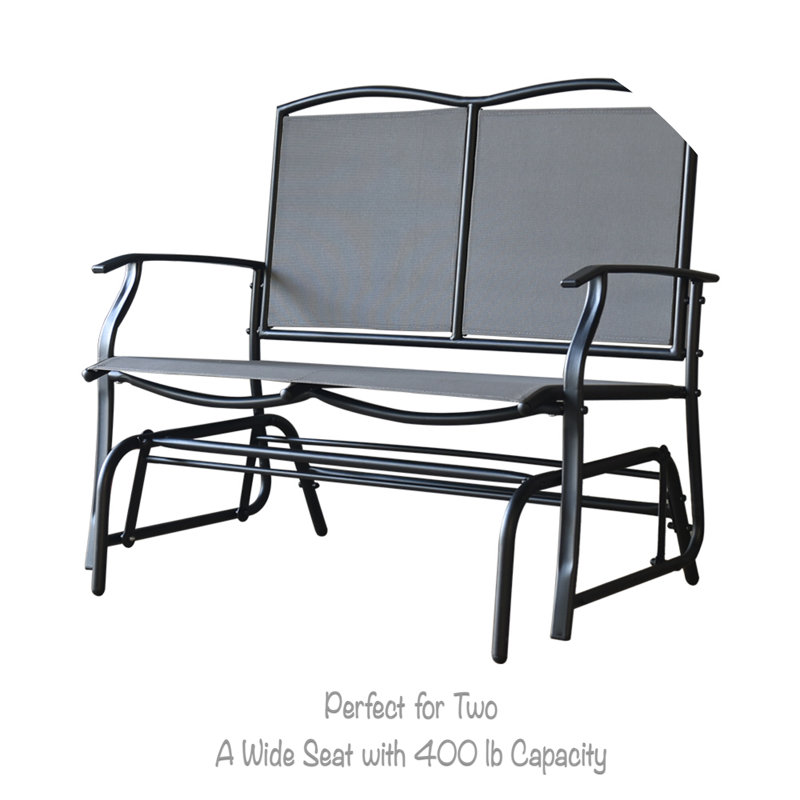 Bellini Outdoor Gliding Metal Bench Wayfair